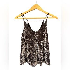 Elegant Black and Silver Velvet Women's Top
